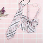 Pink Check (Tie Collar)