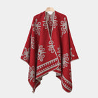 Slit scarf-red