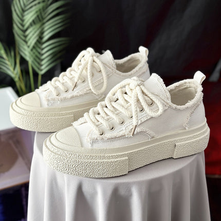 Women's Shoes 2026 New Niche Style Unisex Casual Skate Shoes Couple Style Trendy Canvas Shoes Large Size Women's Shoes Cross-Border