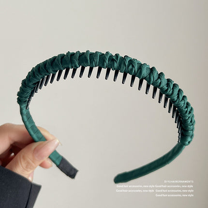 New Trendy Headband for Women, Popular on Social Media, Forehead Bangs and Stray Hair Organizer, Non-Slip with Teeth, Hair Tie for Washing Face