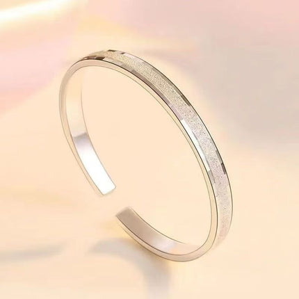 Silver-Plated Solid Starry Sky High-End Simple Frosted Open Star Bracelet Women's Bracelet Live Wholesale