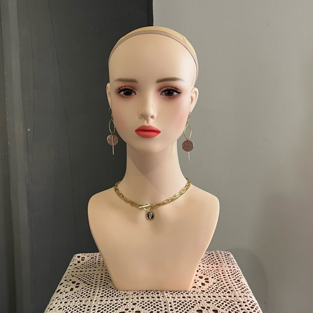New Anime head model cos wig model head earrings jewelry hat display wig shop High-looking simulation man