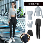 Light gray [short sleeve] five-piece set---crazy sale / M
