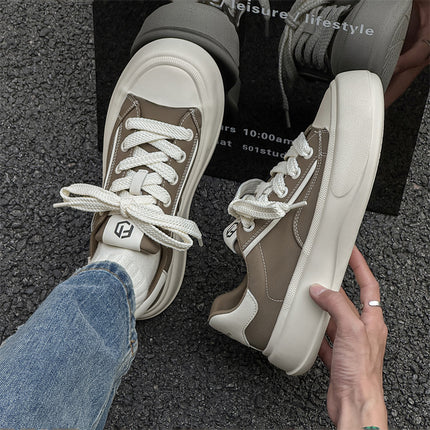 2025 Spring New Fashion Thick-soled Casual Shoes Trendy All-match Sneakers Lightweight Breathable Thick-soled Trendy Men's Shoes