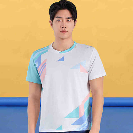 Badminton Clothing Top Men's Short-sleeved Quick-drying Women's Air Volleyball Competition Clothing Training Table Tennis Team Clothing Printing Summer