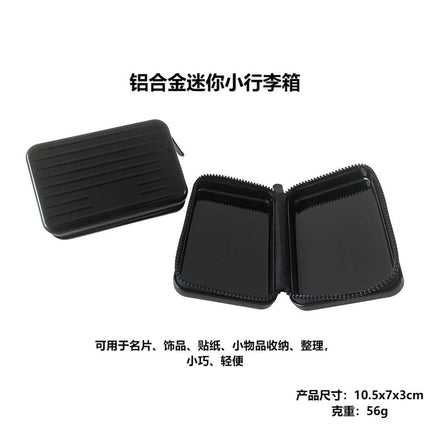 Aluminum Alloy Credit Card Box Card Case Change Key Anti-theft Brush Anti-degaussing Large Capacity Multi-card Mini Luggage
