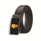 Tiger two-layer cowhide alloy 3D buckle