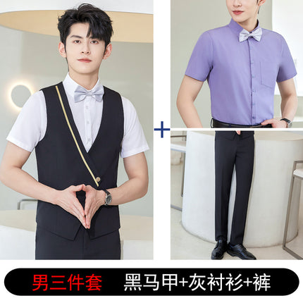 Bar KTV Western restaurant work wear slim vest suit women's new hotel front desk waiter work clothes men