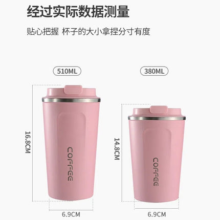 Simple wind solid color 304 stainless steel thermos cup intelligent display temperature coffee cup car portable wholesale logo
