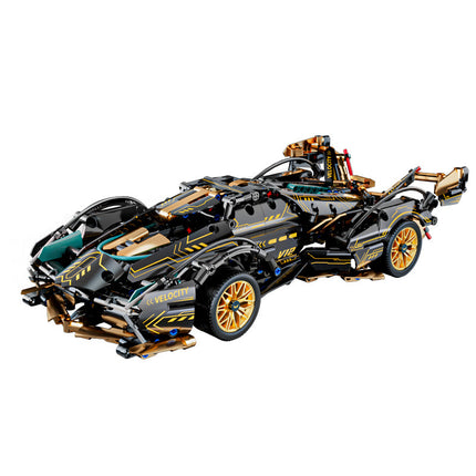 Compatible with Lego Black Gold V12 Cyberpunk Rambo Remote Control Building Blocks Sports Car Racing Children's Toys Cross-Border Wholesale