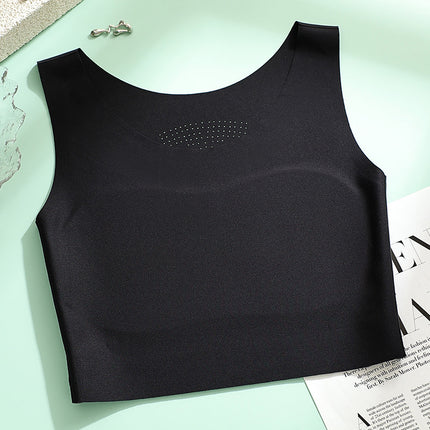 Seamless Bra for Large Busts, Slimming and Shaping, Stylish T-Back, Shockproof Sports Bra for Women, Ultra-Flat, Anti-Bump, with Chest Pads