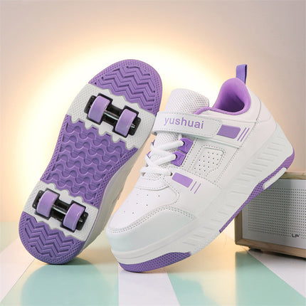 New heloo shoes two-wheel roller shoes children with wheels shoes girls skates student deformation shoes wholesale