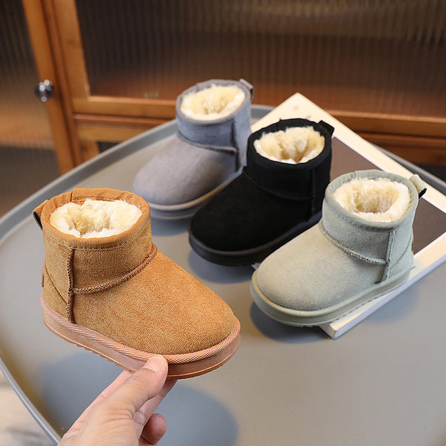 Children's Snow Boots Winter New fleece-lined Thickened Winter Boots Girls Soft Sole Cotton Boots Boys Baby Cotton Shoes