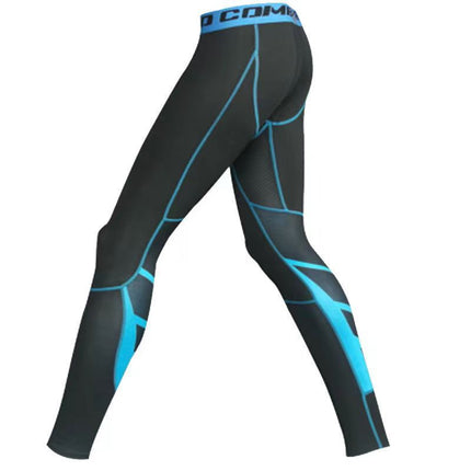 Fitness Trousers Men's Fitness Running Basketball Printed Tight Ankle-length Pants Men's Sweat Absorbing High Elastic Quick-drying Compression Pants Spot