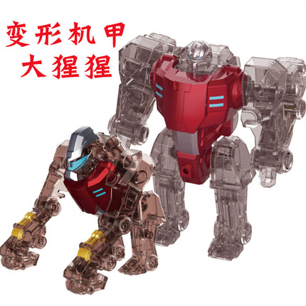 BKK alloy deformation robot train high-speed rail engineering bus dinosaur green leather train King Kong BKK children's toys