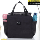 Tc04 [black] solid color lunch bag on both sides