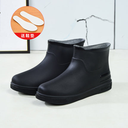 Cross-Border Hot-Selling Low-Cut Rain Boots for Women, Fashionable Water Shoes, New Non-Slip Rain Boots, Adult Warm Water Boots, Rubber Shoes Wholesale