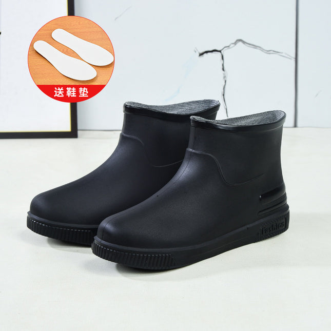 Cross-Border Hot-Selling Low-Cut Rain Boots for Women, Fashionable Water Shoes, New Non-Slip Rain Boots, Adult Warm Water Boots, Rubber Shoes Wholesale