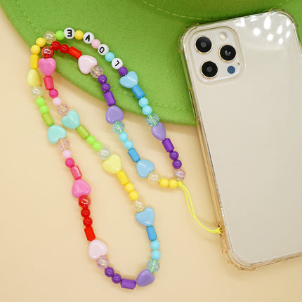 Factory direct supply handmade beaded mobile phone lanyard bluetooth speaker lanyard flashlight fan selfie stick U disk sling