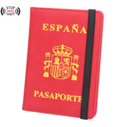 Spanish strap antimagnetic passport (red)