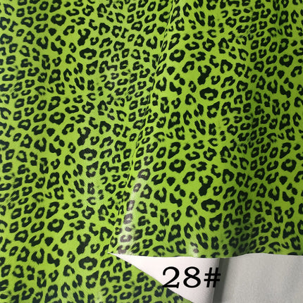 Pu Leopard Print Leather Fabric Anime DIY Imitation Cotton Velvet Base Printed Crafts Home Furniture Artificial Leather Bags