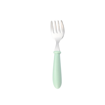 Children's 304 stainless steel fork spoon suit baby complementary food training eating spoon portable feeding tableware spoon