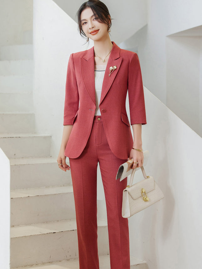 High-end business wear suit suit temperament manager interview business formal wear coat goddess fan professional half sleeve suit