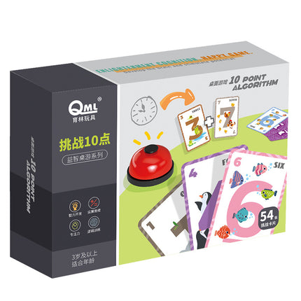 10-Piece Kindergarten Math Addition and Subtraction Teaching Aids, Thinking Training Timer Toy, 24-Point 24-Point Play Scene Diagram