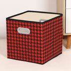 Coverless drawer houndstooth red (new style) / Large size (28*28*28cm)