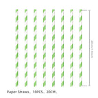 Striped straws 10pcs