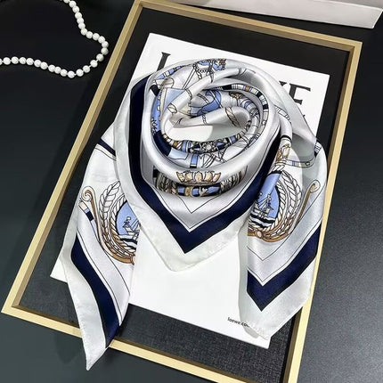 Nice-Looking Small Silk Scarf Korean Ins Style Versatile Fashionable Spring & Fall Decorative Square Scarf Tied Hair Tied Bag Thin Scarf