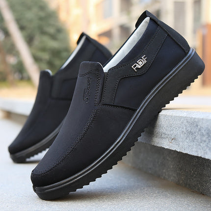 Foreign Trade Old Beijing Cloth Shoes for Men, Spring and Autumn, Breathable and Comfortable, Soft-Soled, Lightweight, Large Size Shoes for Middle-Aged and Elderly People