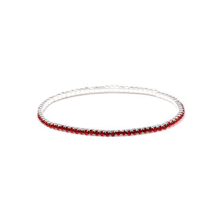 2.0mm Superfine Rhinestone Bracelet Stretch Bridal Bracelet Korean Style Single Row Flash Diamond Stretch Crystal Bracelet