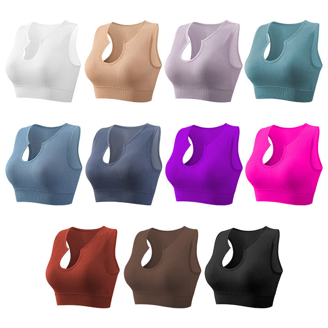 Shockproof Running Anti-sagging Beautiful Back Push-up Vest Thin Sports Underwear Women's Non-rimless Sexy Yoga Bra