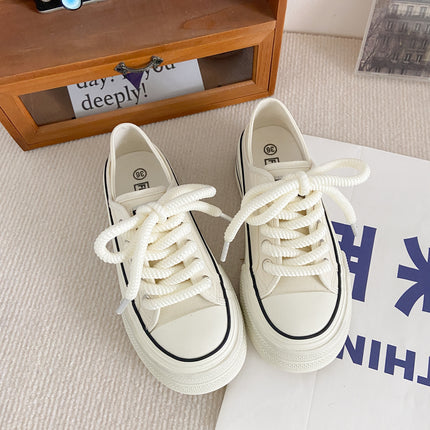 H1292 + H1028 + H1057 high-top platform canvas shoes women's slip-on lazy versatile niche ins board shoes