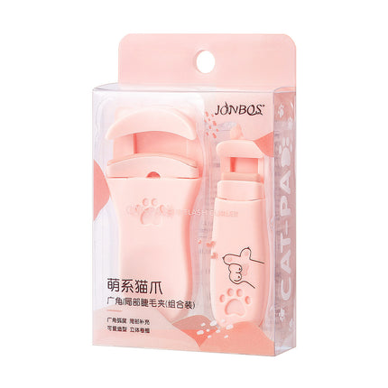 Jonbos Cat Claw Wide Angle Partial Eyelash Curler Combination Curling Long-Lasting Eyelash Curler Without Eyelid Clip