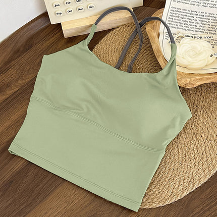 Sling Beauty Back Cross Sports Underwear Women's Shockproof Running Quick-drying Fitness Bra Pilates Training Yoga Vest