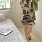 Women's shorts/geometry / free size (40.00 kg-65.00 kg