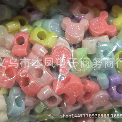 Acrylic light color plated AB colorful diy children beaded material candy AB colorful beads jewelry accessories