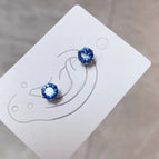 6mm magnetic earrings a pair of sapphire blue