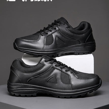New Style Training Shoes for Men, Black Wear-Resistant Running Shoes, Physical Fitness Shoes, Large Size Training Fire Shoes, Liberation Shoes, Construction Site Rubber Shoes