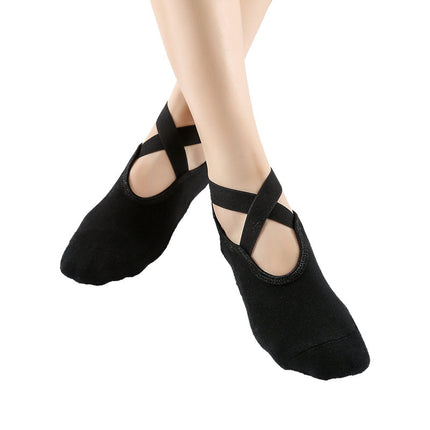 Professional Non-Slip Dotted Yoga Socks Cross Strap Thin Backless Pilates Socks Floor Socks Summer Thin Wholesale