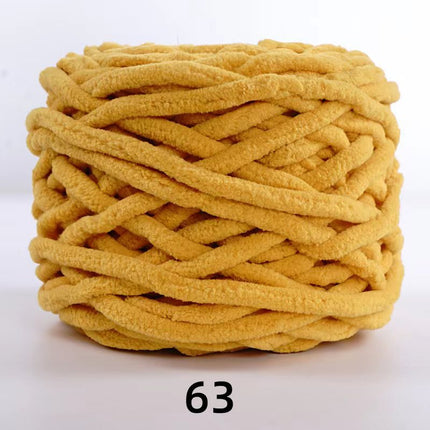 Factory wholesale 100g thick ice strip wool single-strand woven wool ball hook crochet slippers thread self-woven wool ball