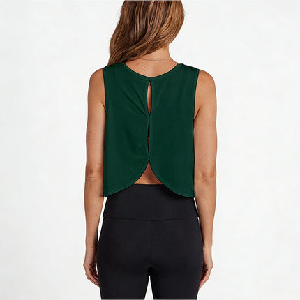 2026 Cross-Border Yoga Vest for Women with Hollow-Out Design, Beautiful Back Sports Cover-Up, Versatile Top for Running, Fitness, and Casual Wear Wholesale