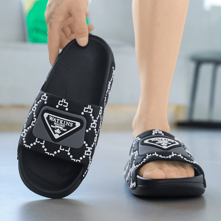 Cross-Border Plus-Size Internet Celebrity Slippers, Summer Trendy Brand Outer Wear, Couple Style, Home Bathing, Beach Slippers