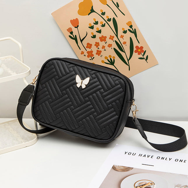 National Style Embroidered New Casual Fashion Quilted Embroidered Commuter Crossbody Bag Compact Ladies Bags Shoulder Bag
