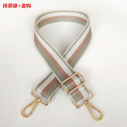 Thickened Color Stripe Wide Shoulder Strap Adjustable Shoulder Crossbody Bag Strap Small Fresh Women's Bag Extended Belt Wholesale Belt
