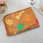 60*40cm / 280g colorful bone paw print Brown