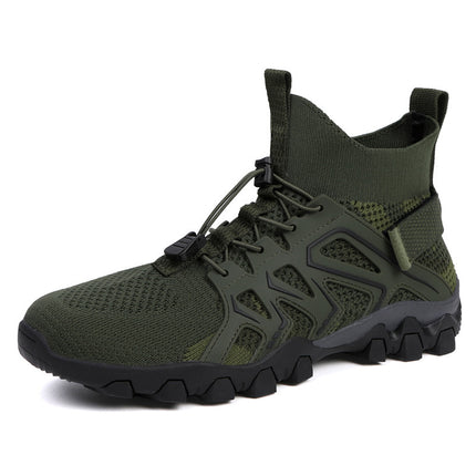 Outdoor Men's Mountain Climbing Amphibious Tracing Shoes Hiking Wild Fishing Camping Hiking Rock Climbing Shoes Non-slip Wear-resistant Climbing Shoes