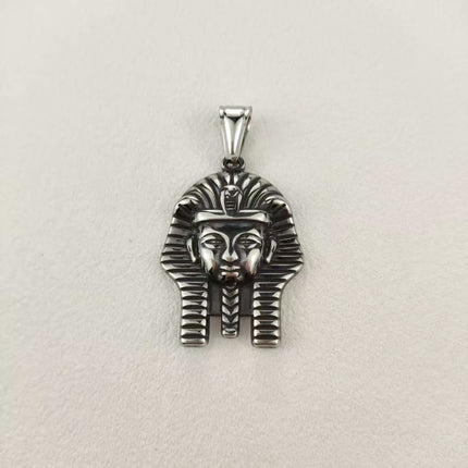 European and American Fashion Retro Stainless Steel Necklace Men's Egyptian Pharaoh Sphinx Pendant with Domineering Personality